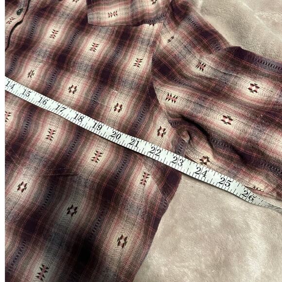 Ariat Real Relaxed Button Down Flannel Women's Size XL Western Cowgirl Patterned - Picture 6 of 6